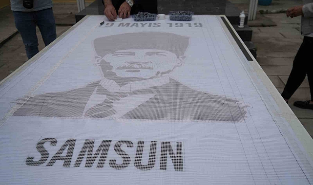 55 bin taştan Atatürk mozaiği