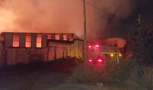 Ahşap imalathanesinde yangın çıktı