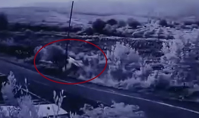 Aracıyla bahçeye uçtu