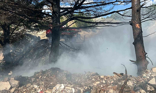 Çöplükte yangın çıktı