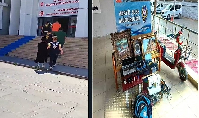 Güvenlik kamerası kayıtları inceleyerek hırsızlar yakalandı