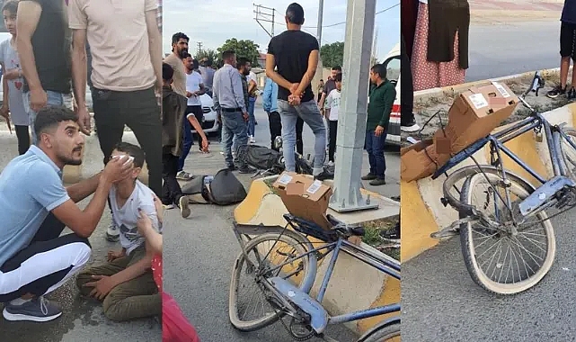 Iğdır'da motosikletin çarptığı bisikletli çocuk yaralandı