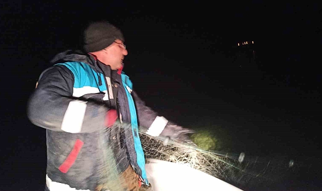 Kaçak avcılıkta kullanılan 800 metre uzatma ağı ele geçirildi