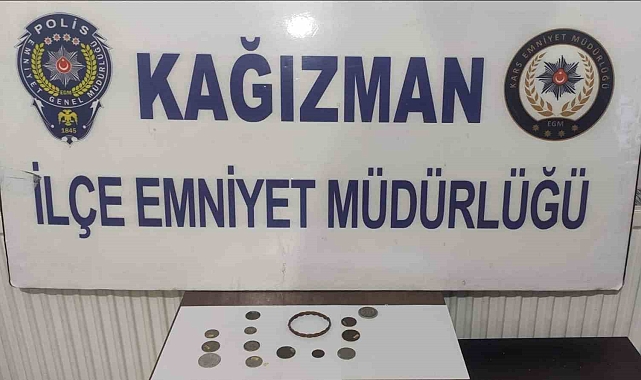 Kağızman&#039;da düzenlenen operasyonda çok sayıda tarihi esere el konuldu