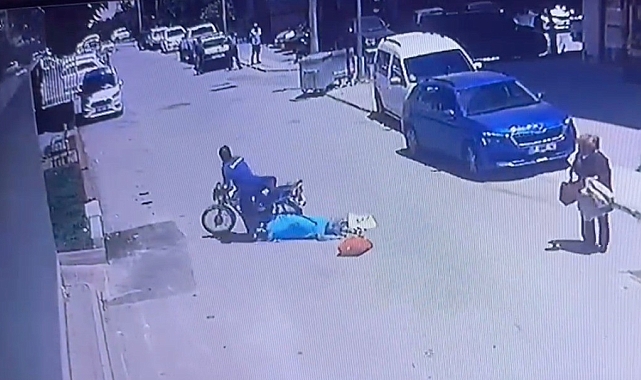 Motosikletin zincirine takılan Eteği, kadını yerlerde sürükledi