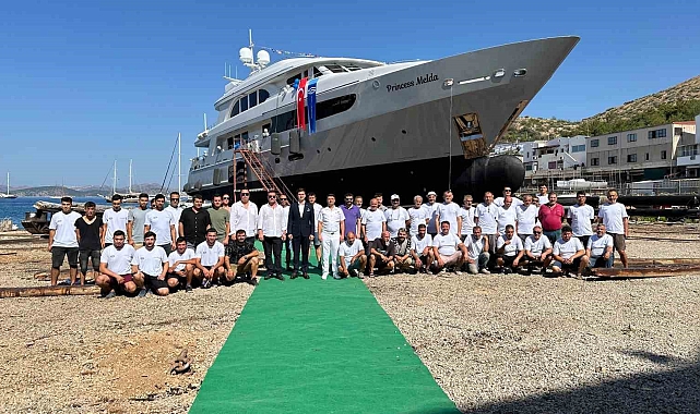 &quot;Prenses Melda&quot; düzenlenen törenle suya indirildi