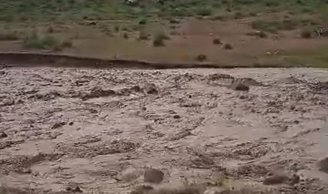 Sağanak yağmur sonrası sel oluştu