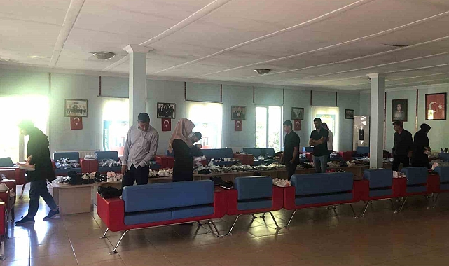 Yaklaşan bayram öncesi şehit ve gazi çocuklarına ayakkabı yardımı yapıldı