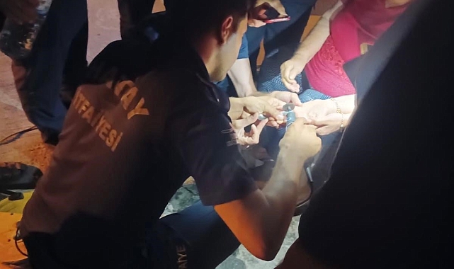 Yaşlı kadının imdadına itfaiye koştu