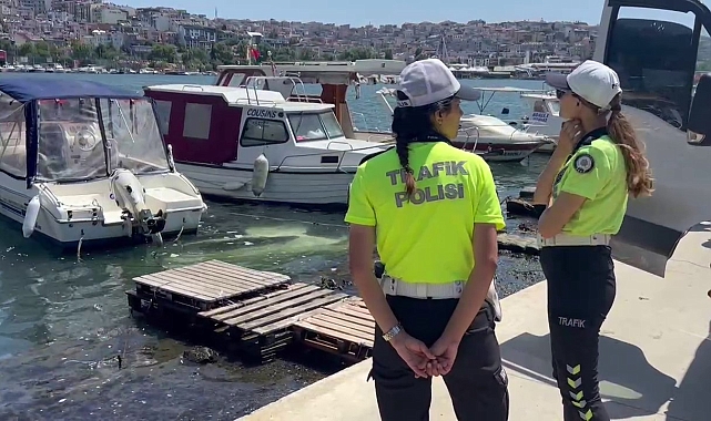 Yol kenarına park edilen otomobil, denize düştü