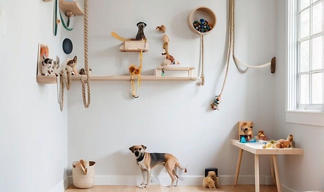 Bir inşaat firması, evlere kedi ve köpek odası tasarladı