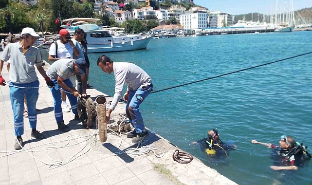 Denizden market arabası çıktı