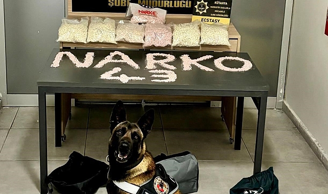 Durdurulan bir araçta yapılan aramada, 35 bin adet uyuşturucu hap ele geçirildi