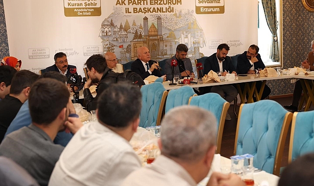 Erzurum İl Başkanı İbrahim Küçükoğlu, basın mensupları ile bir araya geldi