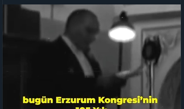 Gazi Mustafa Kemal Atatürk, yapay zeka aracılığı ile Erzurumlulara hitap etti