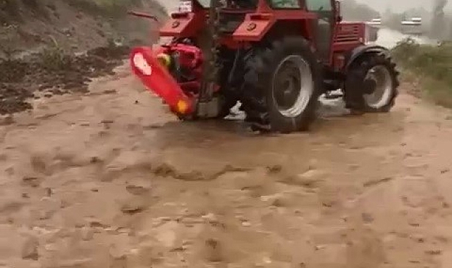 Horasan ilçesinde sel felaketi