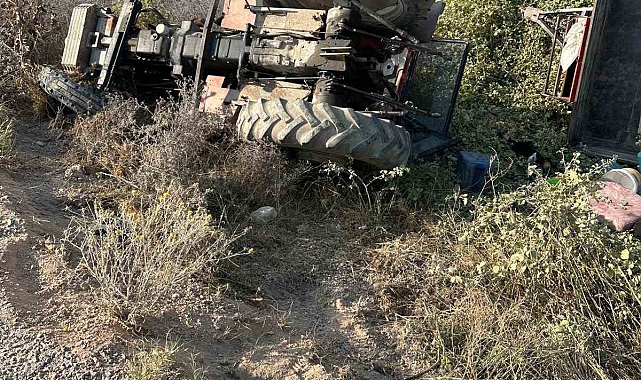 İşçileri taşıyan traktör devrildi 1 kişi öldü 4 kişi yaralandı