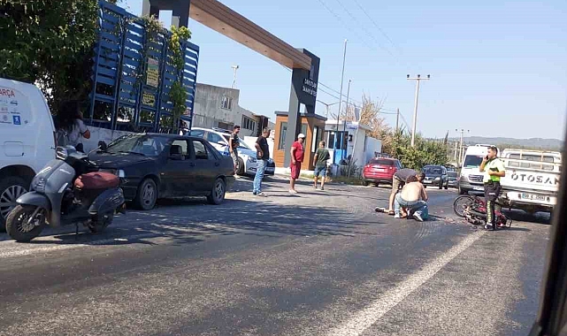 Kasksız ve ehliyetsiz motosiklet sürücüsü ağır yaralandı