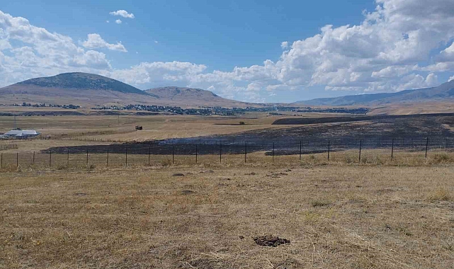 Muş&#039;un Varto ilçesinde çıkan anız yangını itfaiye södürdü