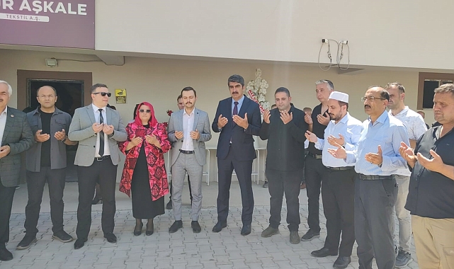 Tekstil fabrikası törenle açıldı