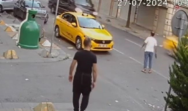 Ticari taksiden indikten sonra caddede rastgele ateş açan şahıs yakalandı