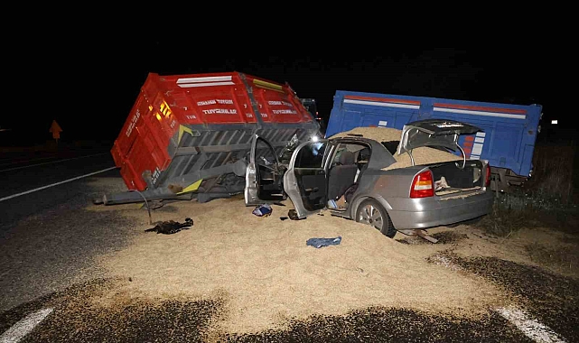 Traktör ile otomobil çarpıştı: 1 ölü