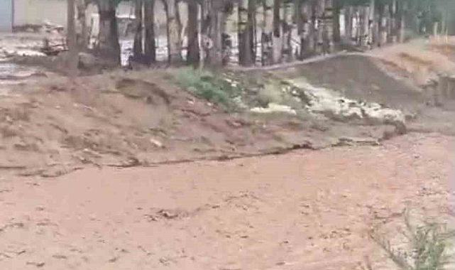 Van&#039;ın Saray ilçesinde sel meydana geldi