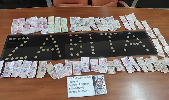 Zabıta ekipleri tarafından yakalanan bir dilencinin bastonunda 7 bin lira çıktı