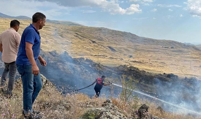 Ağrı Dağı eteklerinde örtü yangını