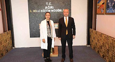 AK Parti Ağrı Milletvekili Kilerci, Milli Eğitim Müdürü Kökrek'i ziyaret etti