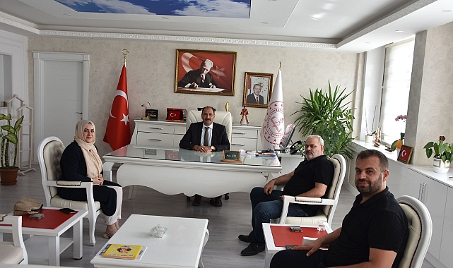 Ak Parti heyetinden Milli Eğitim Müdürü Aziz Gün’e ziyaret