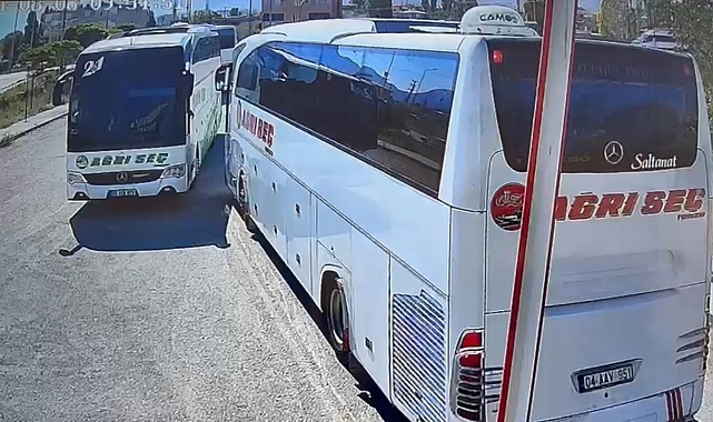 Ankara&#039;da kaza yapan yolcu otobüsün Doğubayazıt Otogarı&#039;ndan çıktığı anlar kamerada