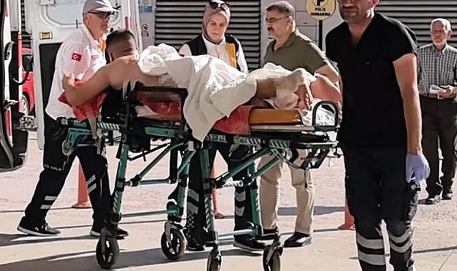 Bahçede kaynar kazan devrildi 4 kişi yaralandı