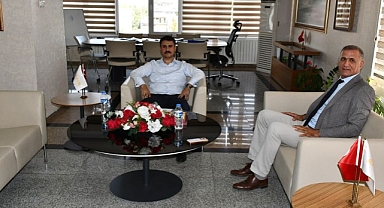 Iğdır Organize Sanayi Müdürü Aras’tan Aralık Kaymakamı Aydın’a hayırlı olsun ziyareti