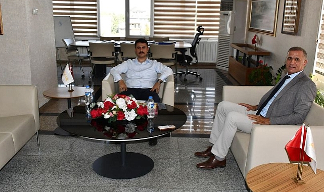 Iğdır Organize Sanayi Müdürü Aras’tan Aralık Kaymakamı Aydın’a hayırlı olsun ziyareti