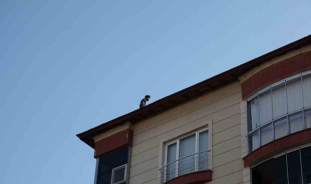 İntihar etmek isteyen genç, 8 katlı apartmanın çatısına çıktı