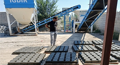 Karakoyunlu’da kilitli parke tesisi üretime başladı