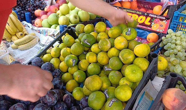 Kış meyveleri manav tezgahlarında yerini almaya başladı
