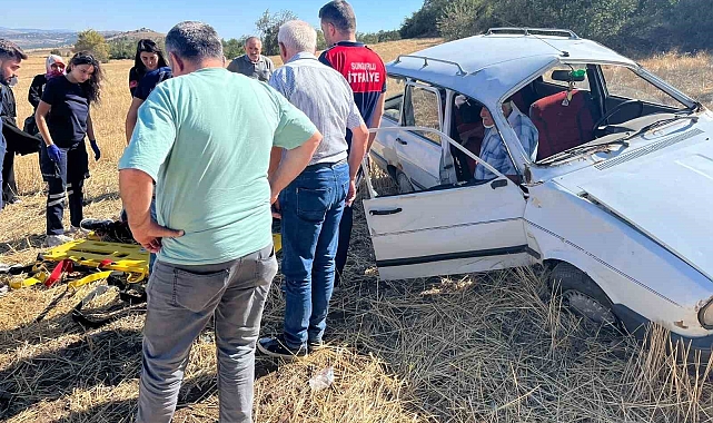 Otomobil, sürücüsünün ayağının uyuşması sonucunda kontrolden çıktı