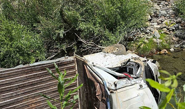 Pikap şarampole yuvarlandı 2 kişi öldü