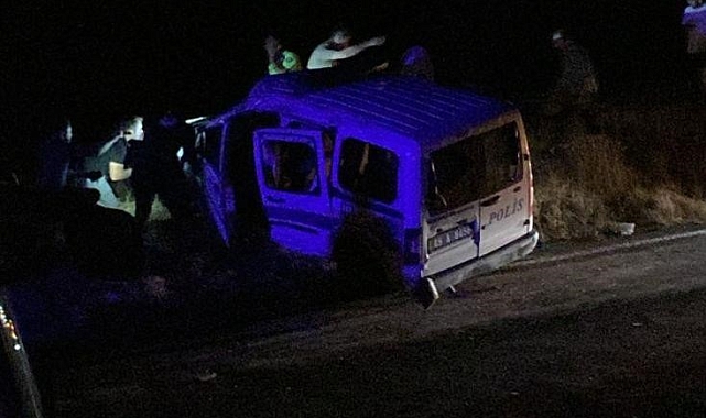 Polis aracı kaza yaptı: 3 polis yaralandı