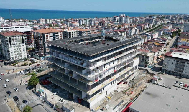 Samsun Şehir Kütüphanesi&#039;nin yüzde 32&#039;si tamamlandı