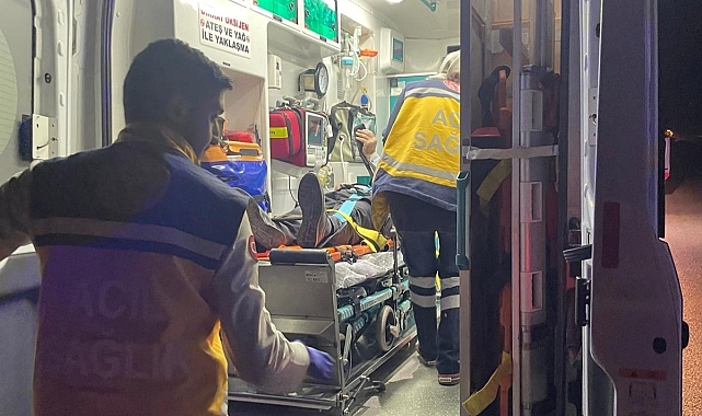 Şarampole yuvarlanan araçta iki kişi yaralandı