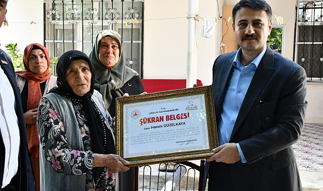 Şehit ailelerine Şükran Belgesi