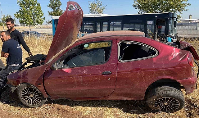 Sürücüsünün kontörlünden çıkan otomobil takla attı: 1 yaralı