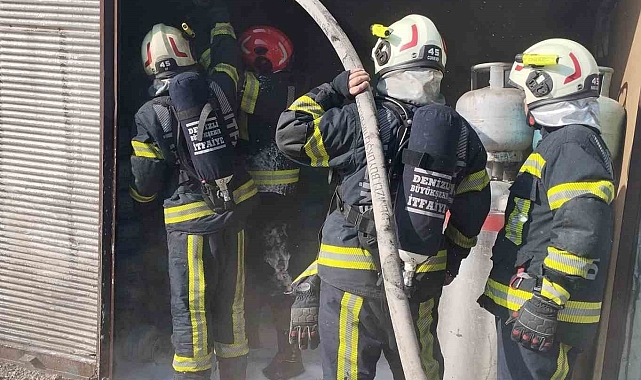 Tüp deposunda yangın çıktı