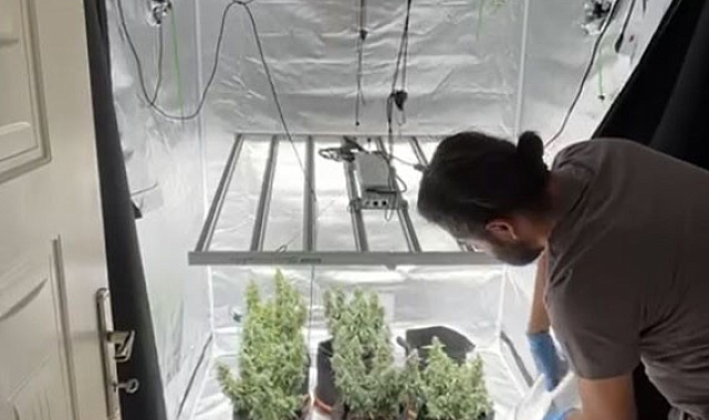 Uyuşturucu üretmek için evine hava sistemleri ve ışıklarla donatılmış sera kurmuş