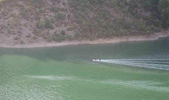 Yangın söndürme helikopterinin düştüğü bölge havadan görüntülendi