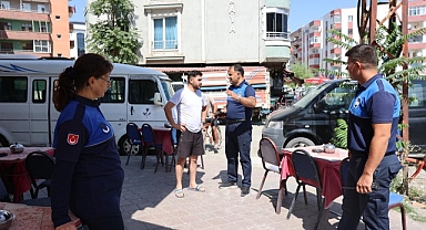 Zabıta Müdürlüğünden esnafa kaldırım uyarısı