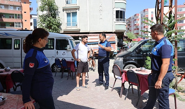 Zabıta Müdürlüğünden esnafa kaldırım uyarısı